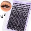 ALICE Lash Clusters Wispy Cluster Eyelash Extensions 168pcs Fluffy Individual Lashes 10-18mm Waterproof Natural Lash Extension DIY Cluster Lashes with Soft Thin Band