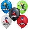 Miraculous Ladybug Cat Noir 12" Birthday Party Balloons 25 Pcs | Premium Latex for Miraculous Ladybug Party Supplies and Decorations by Vision E.D.