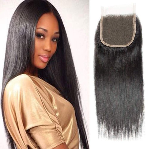 Selina Lace Closure Hd Lace Closure 4x4 Closure Brazilian Straight Lace Closure Lace Closure Human Hair Lace Closure Free Part Natural Hair Color Black(8inch Straight, Free Part)