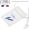 Camila Paris CP3042 French Hair Barrette Clip for Girls, Set of 2 Blue Rubberized Metal Clasp Strong Hold Grip Hair Clips for Women, No Slip Durable Styling Girls Hair Accessories, Made in France