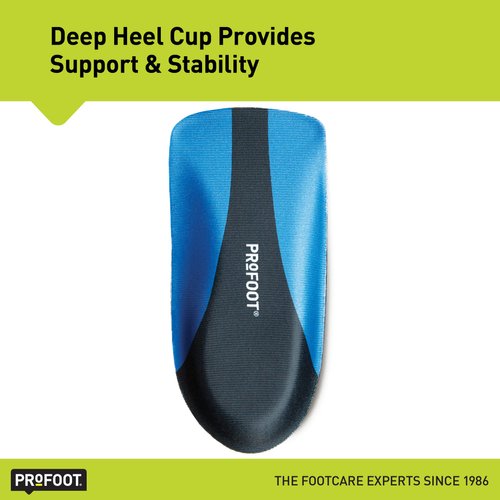 PROFOOT Orthotic Insoles For Plantar Fasciitis & Heel Pain, Men's 8-13, 2 Pair, Gel Heel Shock Absorbing Insoles To Help Reduce Pain & Stress, Foot Care Arch Support Inserts For Shoes