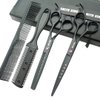 7.0 Inches Hair Cutting Scissors Set with Combs Lether Scissors Case,Hair cutting shears Hair Thinning shears For Personal and Professional (Black)