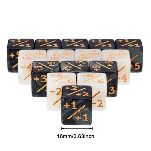 24 Pieces MTG Counters Dice +1/+1 Buff Counter Tokens Loyalty Magic Dice Set for Magic The Gathering, Cards Gaming Accessories