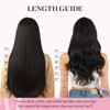 MAXITA Sew in Human Hair Extensions Jet Black Weft Hair Extensions Real Human Hair 100g 16 Inch Silky Stright Double Weft Black Hair Weft Extensions Sew in Real Hair Extensions