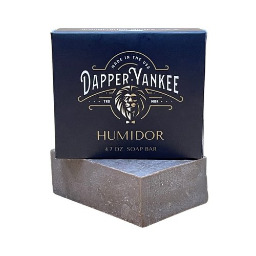 Dapper Yankee Humidor Natural Soap Bar for Men - Zero Grit, Manly Scent, Sweet Pipe Tobacco Scent, Moisturizing