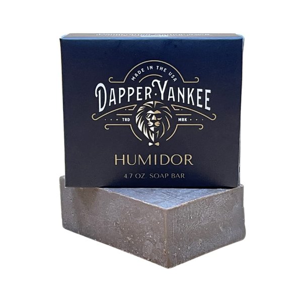Dapper Yankee Humidor Natural Soap Bar for Men - Zero Grit, Manly Scent, Sweet Pipe Tobacco Scent, Moisturizing