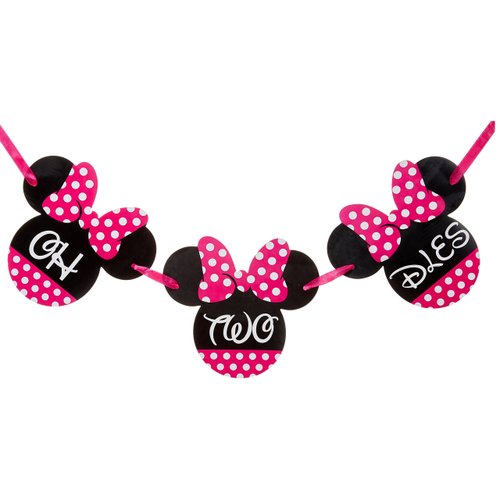 Signatives Oh Twodles Birthday Party Supplies- Minnie Mouse 2nd Birthday Banner - Minnie Mouse Party Decors