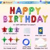 iPartycool Happy Birthday Balloon, 24pcs Birthday Decorations, Happy Birthday Banner, Birthday Party Decorations with 6pcs Star Balloons, Happy Birthday Sign for Kids Adults Birthday Party Supplies