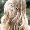 Salliy Wedding Hair Comb Silver Leaf Bridal Hair Piece Silver Rhinestone Hair Accessories for Women and Girls (K)