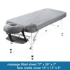 Massage Table Sheets 100% Waterproof 2-Piece Massage Table Cover Sets Multi-sizes Include Massage Fitted Sheet & Face Cradle Cover Ultra Soft & Skin-friendly Fit Massage Table & Facial Bed