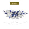 Catery Bride Wedding Hair Comb Blue Rhinestone Side Combs Bridal Hair Piece Headpiece Hair Accessories Headpiece for Women Pack of 1(Blue)