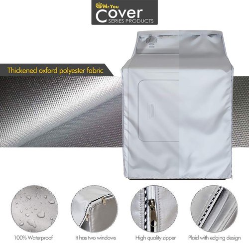 Washing Machine Cover for Top Load Machine,Washers/Dryers Cover With Zipper Thickened Fabric (W31in D31in H41in)