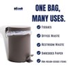 Plasticplace 6 Gallon Trash Bags │ 6 Microns │ Clear Garbage Can Low Density Liners │ 20" x 22" (100 Count)