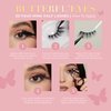 Lilly Lashes Butterfl'eyes Faux Mink Lashes, Half Lashes Natural Look & Feel, False Eyelashes, Reusable Eyelashes 20x, No Trimming + Easy to Apply, Flare Style, Lash Glue not Included, 13mm (Dreamy)