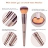 HEYMKGO Makeup Brushes 15PCS Champagne Gold Professional Makeup Brush Sets Foundation Brush Blending Powder Blush Concealers Eye Make Up Brush Set With PU Leather Cosmetics Bag