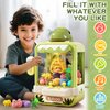 Eohemeral Dinosaur Claw Machine for Kids,Electronic Arcade Game Machine with Music,Mini Vending Machine Boys Birthday Toys Gifts Age 3+ Years,Includes 10 Plush Toys & 12 Dinosaur Accessories(Small)