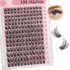 Mayhug Natural Lash Clusters - 8-14mm Mix Length Cluster Eyelash Extensions, 168PCS Wispy Lash Clusters with Thin Band, Soft Reusable Eyelash Clusters Easy to Use at Home (Casual)