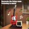 XYDongtong Guitar Music Interactive Building Set for Music Lovers, DIY Guitar Model Toy Compatible with Lego，Reverb Amplifier & Authentic Accessories, Perfect Way to Rock Gift Giving.