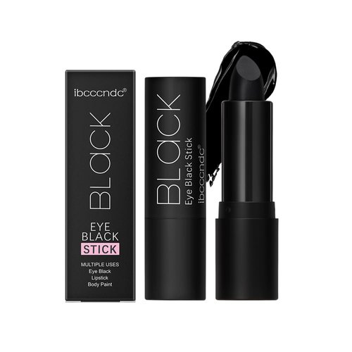 Black Face Paint Stick, Black Body Paint Pen, Grease Waterproof Black Body Painting Stick for Halloween SFX Cosplay Football Makeup, Cream Clown Black Sticks Eye Makeup , Black Eye Stick (1 Pcs)