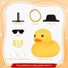 AILOVETECK Car Rubber Ducks with Duck Plug Holder, Dashboard Duck for Car Jeep Decoration, Car Ducks for Dashboard, Funny Car Dashboard Accessories Gift, Yellow Duck with Black Top Hat