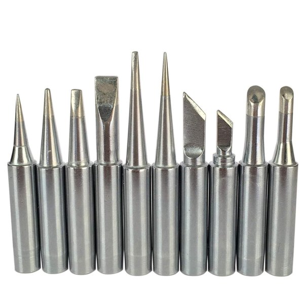 900M Soldering Iron Tips for HAKKO 936,937,907 Atten, Quick,Ryobi, Aoyue, Yihua,Vastar,Sywon,Tabiger,SOAIY and X-Tronic Soldering Station (10 pcs Different)