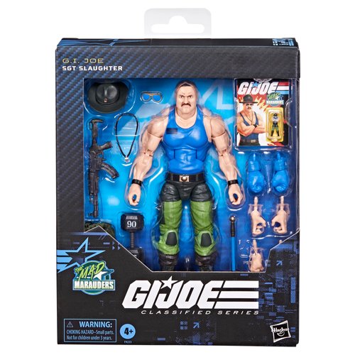 G.I. Joe Classified Series #129, Mad Marauders SGT Slaughter, Collectible 6 Inch Action Figure with 18 Accessories