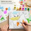ARTEZA Kids Animals Painting Kit, 4 Canvases 8 x 8 Inches, 24 Acrylic Paints, 4 Paint Brushes, 4 Palettes, Kids Activities Ages 6 and Up