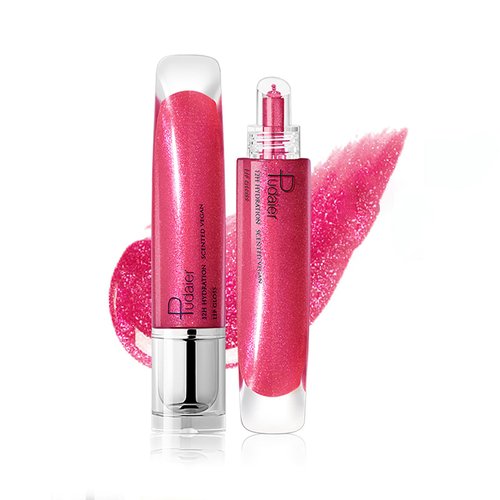 DEERWIN Plumping Lip Gloss for Women - 8 Colors Moisturizing and Hydration Plumper Liquid Lipsticks Sparkling Shiny Glossy Finish Lip Color Lifter Plump Lipgloss (#06, 0.35 fl oz)
