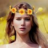 CAKURE Sunflower Headband Daisy Hair Wreath Flower Hair bands Festival Hairband Bridal Headpiece Hair Accessories for Women and Girls (Type a)
