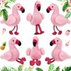 Skylety 6 Pieces Mini Flamingo Stuffed Animal Plush Toys 5 Inch Flamingo Party Favors Valentine Day Gift Pink Flamingo Hanging Ornaments Keychain Decorations for Women Birthday(Rose Red)