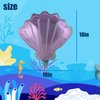GOTPASS 10 Pcs Sea Shells Balloons Ocean Themed Party Supplies Cute Purple Pink Sea Shells Foil Mylar Balloon for Baby Shower Wedding BirthdayHawaii Summer Beach Luau Party Decoration