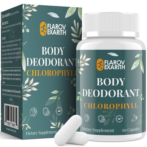 Flarovexarith Women's Body Deodorizing Supplement – Chlorophyll Capsules for Body Odor, Fresh Breath & Gut Detox, for Social Confidence – Vegan with Matcha Green Tea, Apple Cider Vinegar (60 Caps)