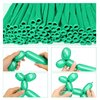 LXZFCRG 260 Long Balloons, Shiny Metallic Latex Twisting Balloons for Balloon Animals, Magic Balloons for Birthdays Wedding Party Decorations 100pcs (Metallic Green)