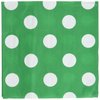 Amscan Dots Disposable Beverage Napkins Tableware for Parties (16 Piece), 5 x 5, Festive Green/White