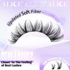 ALICE Lash Clusters Wispy Cluster Eyelash Extensions 168pcs Fluffy Individual Lashes 10-18mm Waterproof Natural Lash Extension DIY Cluster Lashes with Soft Thin Band