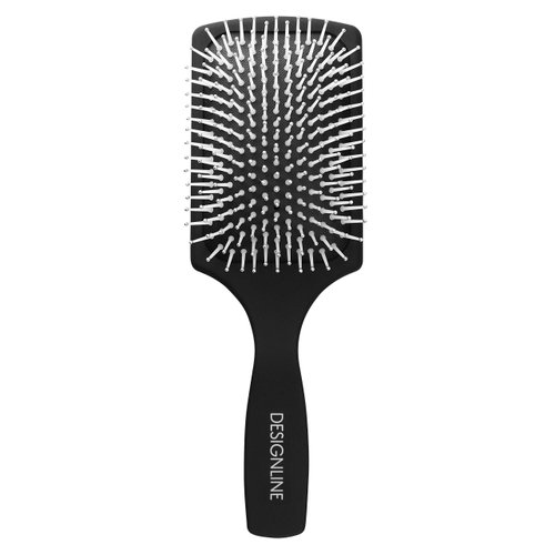 Rectangular Paddle Brush for Blow Drying - Regis DESIGNLINE - Flat Nylon Bristle Hair Brush for Wet or Dry Hair
