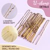 FANDAMEI 20PCS Hair Nets Invisible and 40PCS U Shaped Hair Pins Set, 20PCS 50cm Hair Nets for Bun Gold Elastic Edge Mesh and 40pcs Hair Bun Pins for Women, girls, Ballet Bun Maker Dance (Gold)