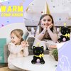 Prewplam Black Cat Plush Toys, 8" Kawaii Cat Stuffed Animal, Cute Happy Birthday Black Cat Plushies, Soft Stuffed Cat Birthday Plush Doll Gift for Kids Christmas Birthday