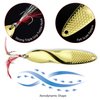 Fishing Lures Trout Spoons Saltwater Treble Hooks Bass Metal Fishing Lure Gold 1.7-Ounce 50gm Propeller Shape