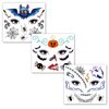 Spider Scar Face Tattoos, 9-Sheet Face Spider Web Mask Prank Temporary Tattoo Stickers Fake Face Scar Blood Realistic Tattoos for Kids Boys Girls Holloween Face Makeup