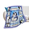 Penguin Blanket Penguin Gifts Animal Penguin Decor Pictures Snow Penguin Throw Blanket for Sofa Couch Bed Living Room Soft Warm Cozy for Adults Kids Men Women 40"x50"