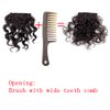 100% Human Hair Bangs Afro Curly Fringe Hair Bangs Fluffy Kinky Curly Human Hairpieces for Black Women Clip in on Hair Extensions (Dark Brown Color)