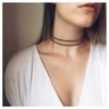 Olbye Layering Leather Necklace Brown Faux Leather Choker Necklace Personal Everyday Necklace Jewelry for Women and Girls (Brown)