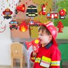 30 Pieces Fire Truck Hanging Swirl Decorations Firetruck Birthday Decorations Swirls Firefighter Party Favors Fire Truck Party Hanging Swirls for Fireman Theme Birthday Baby Shower