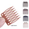 50pcs/Lot Hair Wig Plastic Combs and Clips For Wig Cap Wig Combs for Making Wig(Light Brown)