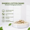Bamboo Cotton Swabs -550 Count- Cotton Swabs for ears, Front Window for easy access,100% Eco-Friendly Cotton buds & Recyclable Packaging. Ideal for Makeup, Beauty, Arts & Crafts.