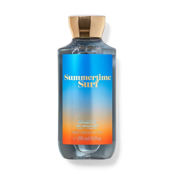 Bath and Body Works Summertime Surf Shower Gel Body Wash 10 Ounce Full Size Limited Edition Scent