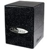 Ultra Pro - Satin Cube 100+ Card Deck Box (Glitter Black) - Protect Your Gaming Cards, Sports Cards or Collectible Cards In Stylish Glitter Deck Box, Perfect for Safe Traveling