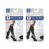 Truform Women's 15-20 mmHg Compression Dress Socks with Cable Pattern, White, Medium (Pack of 2)