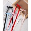 6 PCS Flower Hair Bow Clips, Satin Silk Hair Ribbon Bows with Extra Long Tails for Women, Rose Bowknot Hair Barrettes Accessories for Teen Girls